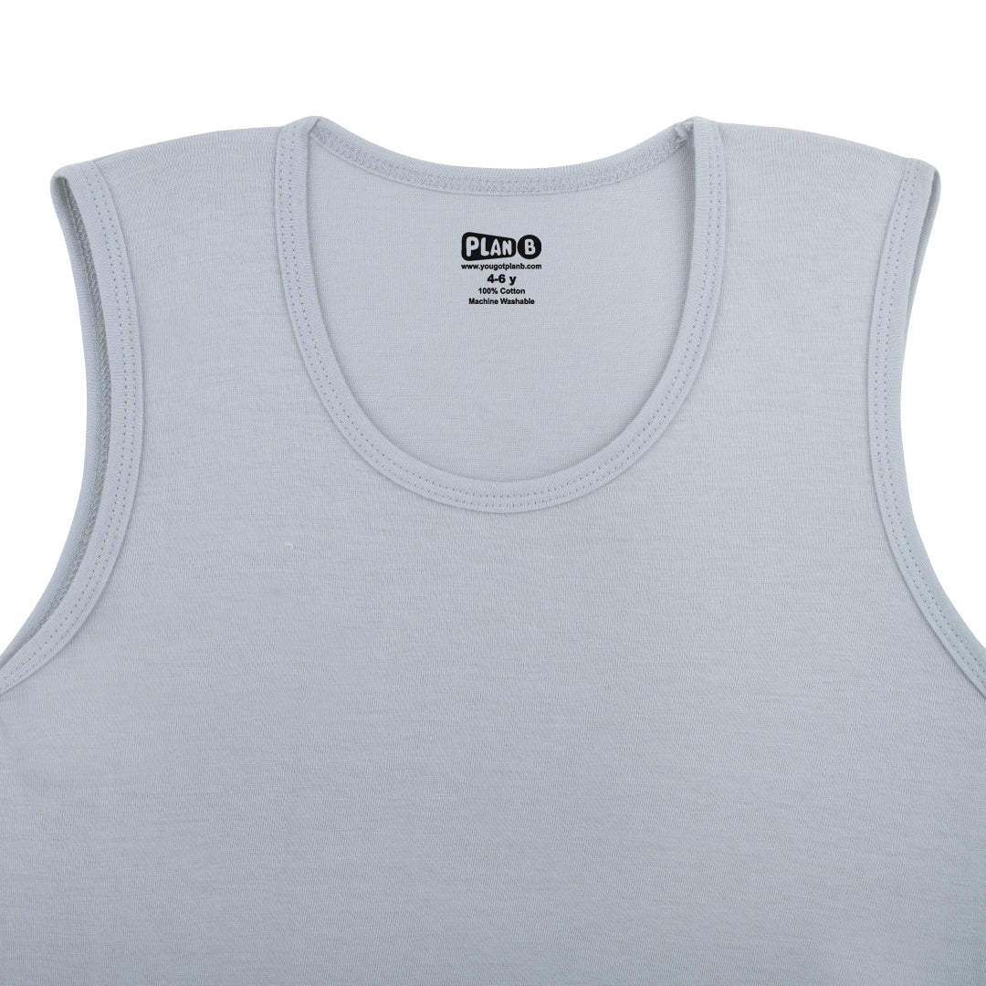 Grey Underwear & Vest Set