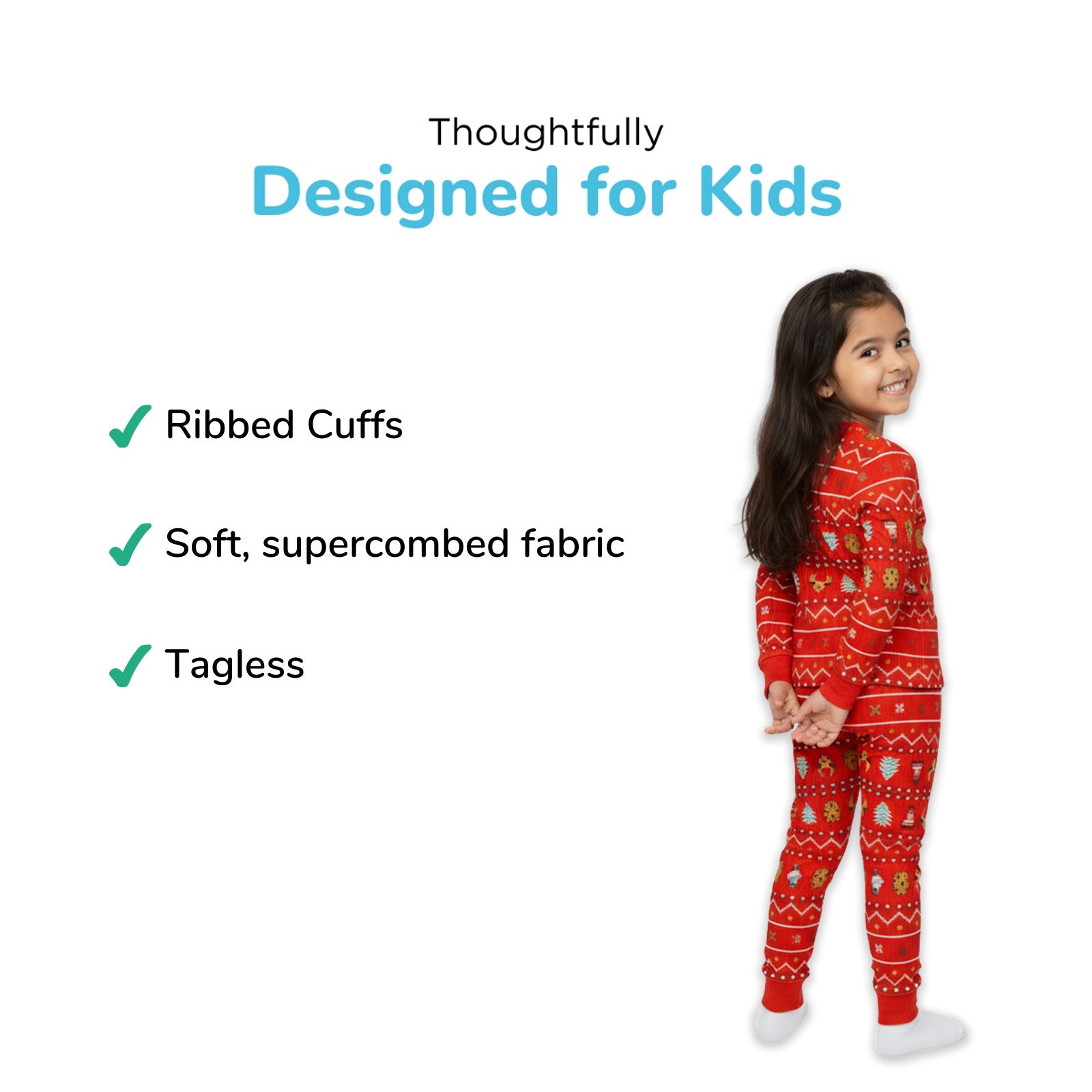 Red Xmas Thermals for Girls