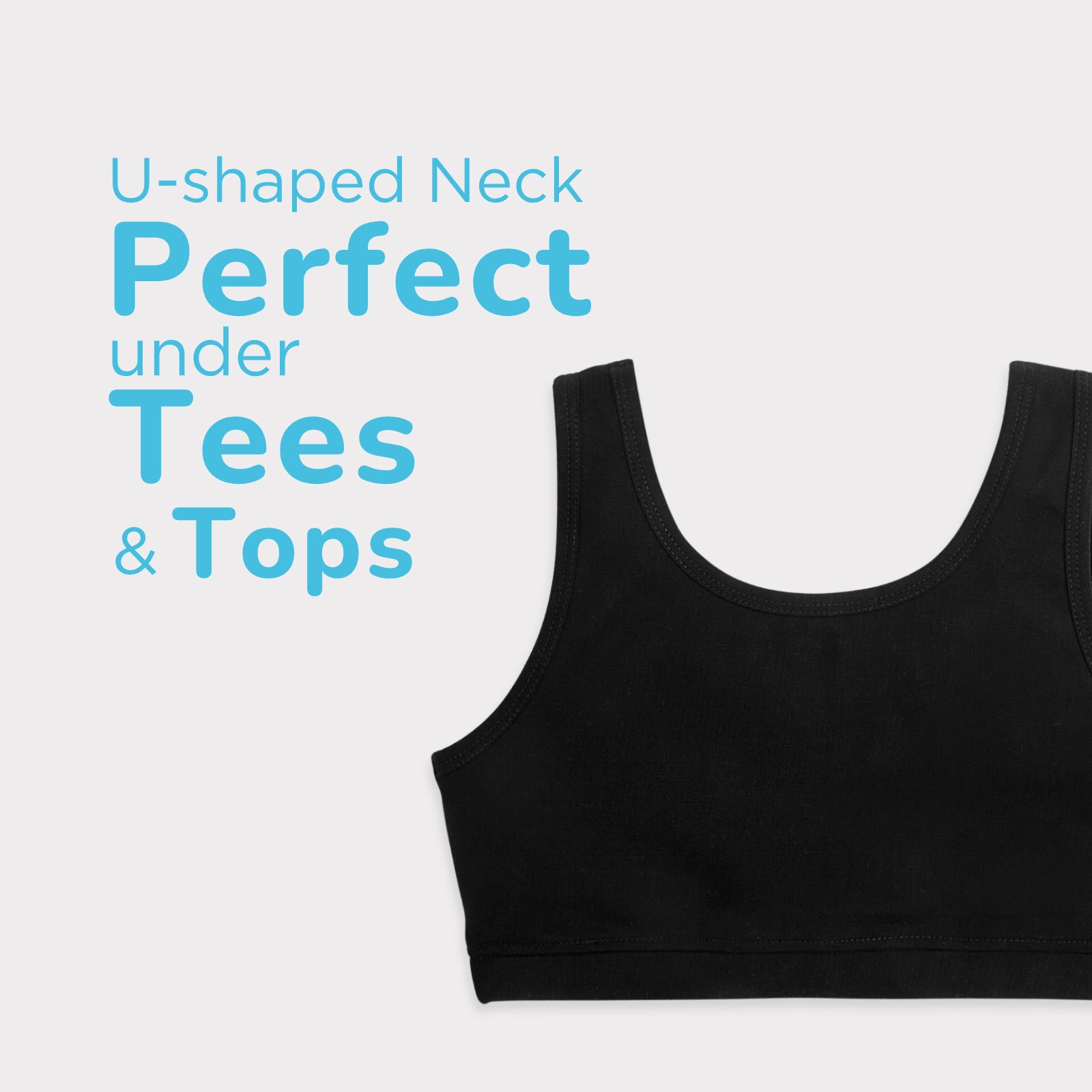 U-Shaped Double Layered Sports Bra - 3-Pack