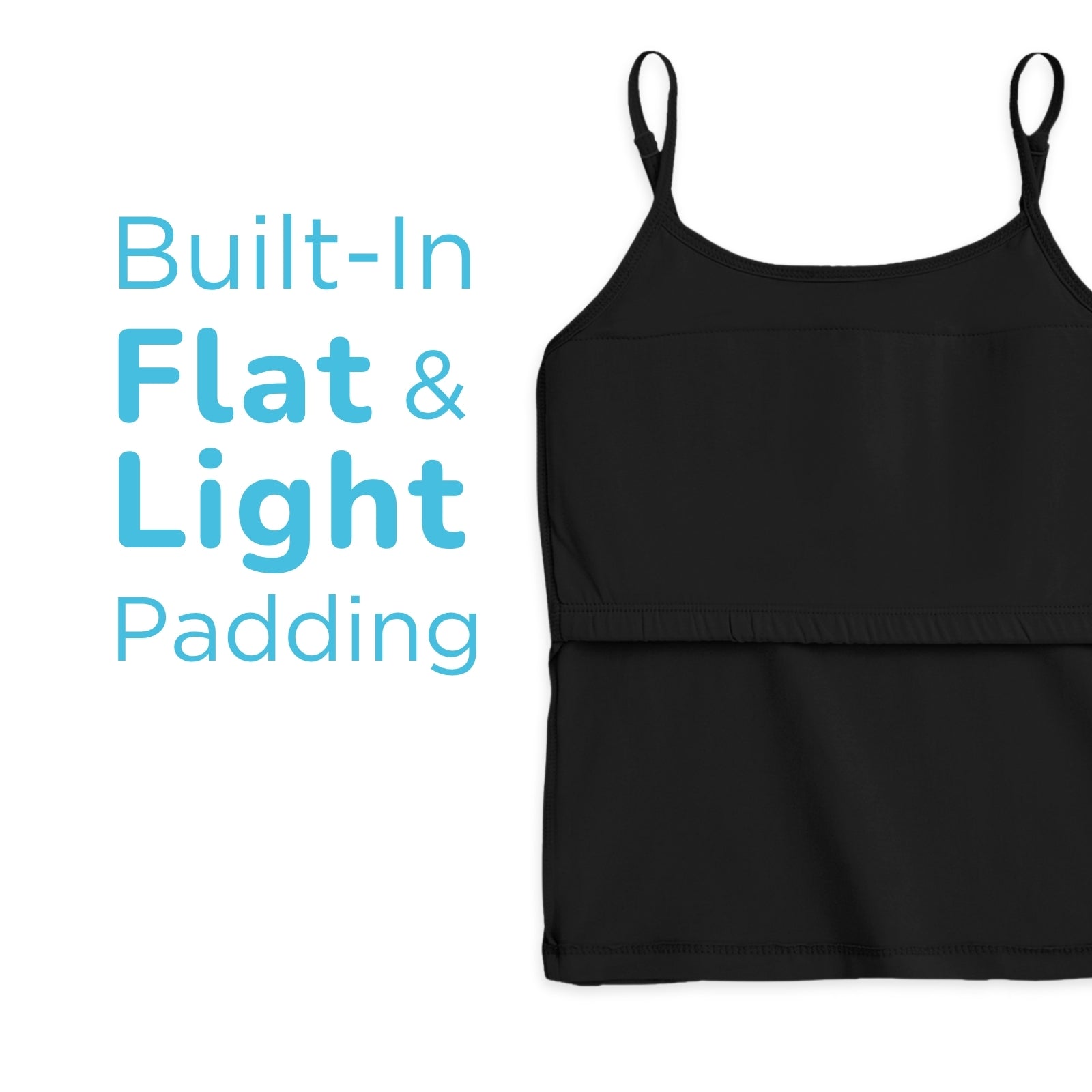 Black Inner Shorts & Padded Camisole Set