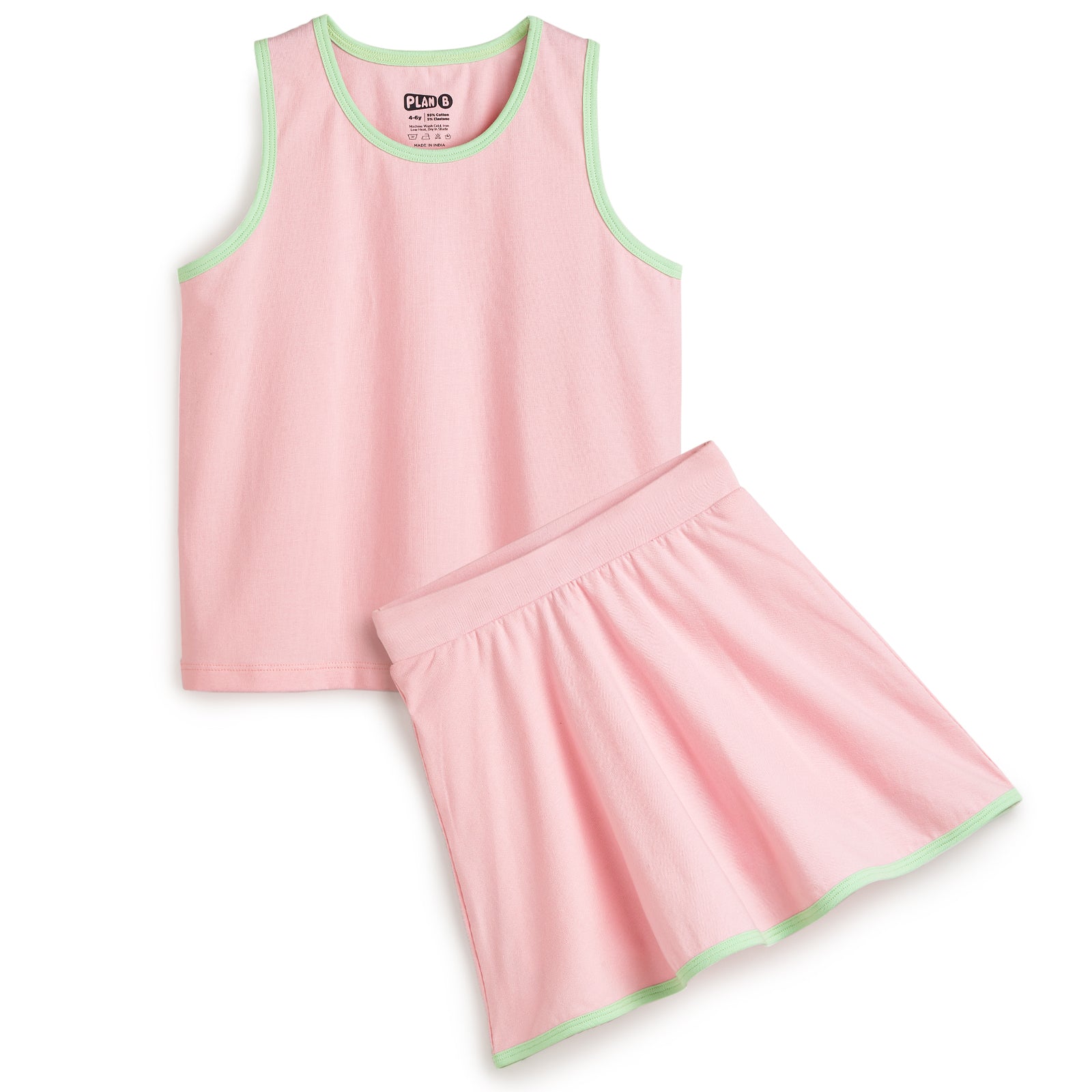 Pink Skater Skirt & Tank Top Set