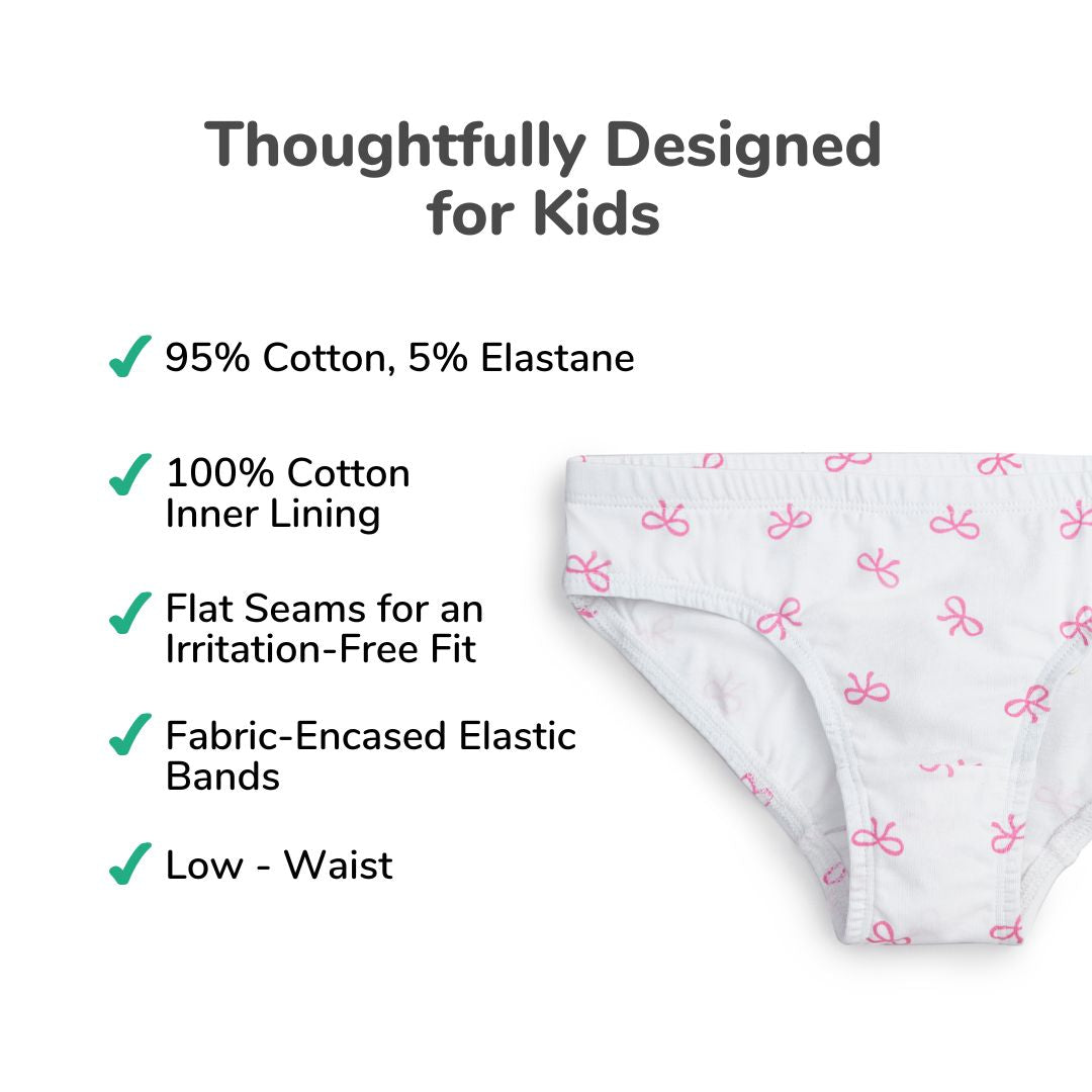 White Bow Low Waist Panty