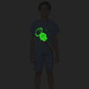 Space Tee & Shorts Nightsuit - Glow in the Dark - Blue