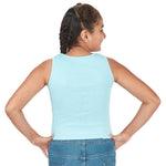 Pool Blue Padded Tank Top