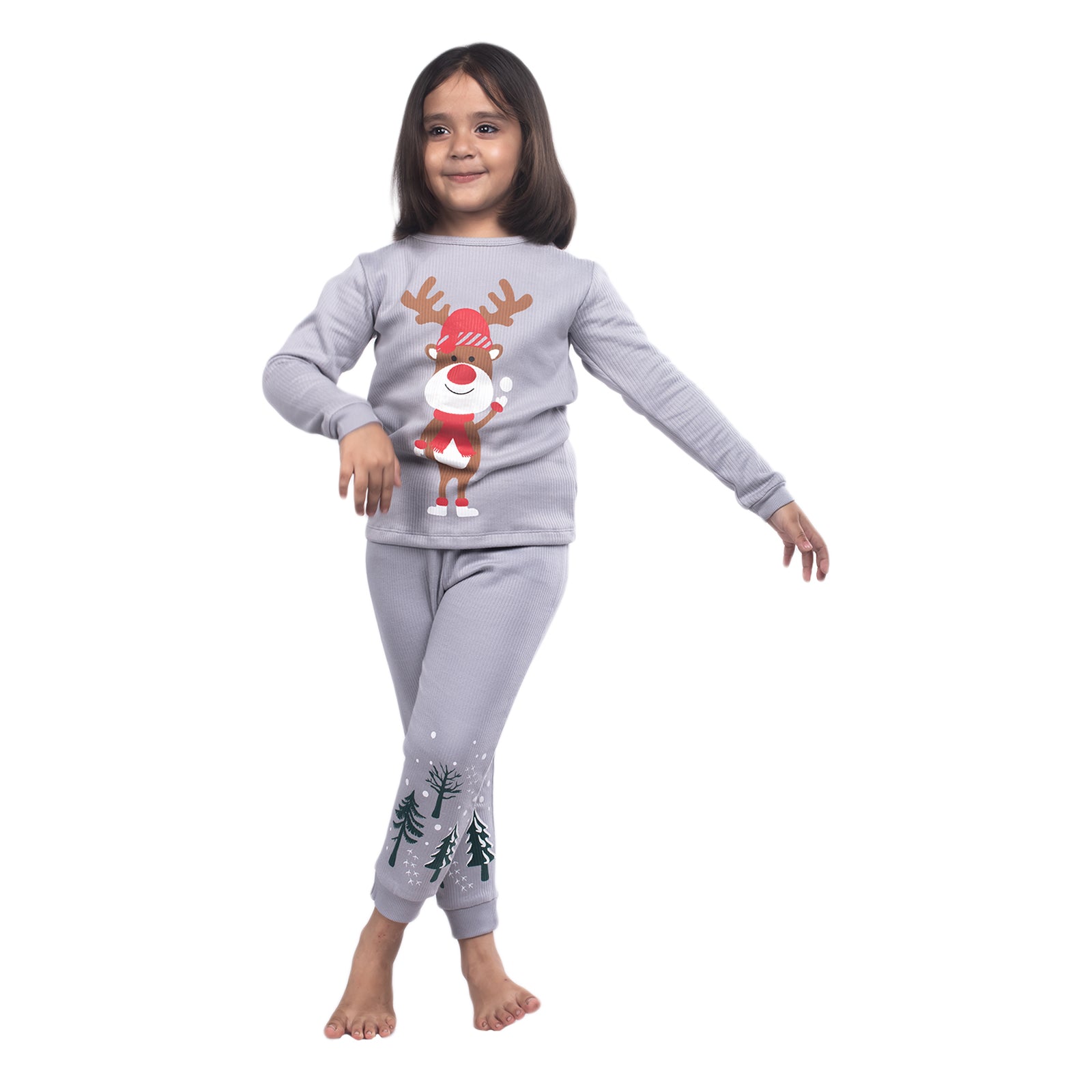 Red Nose Winter Co-ord Set For Girls