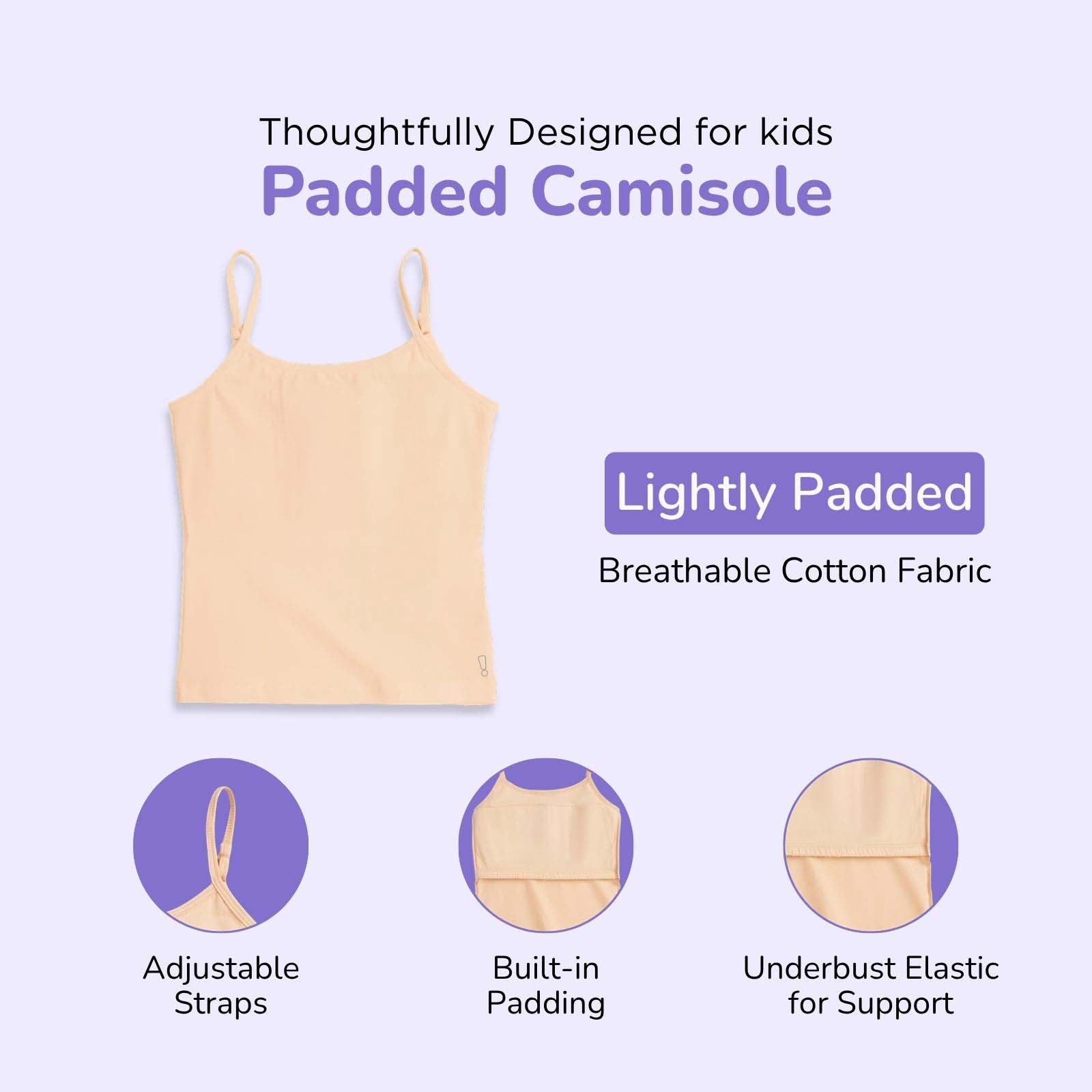 Preteen Starter Pack - Padded Camisole, Sports Bra & Hipster - Skin