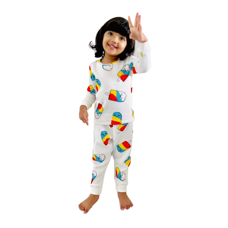 Popsicle - Thermal Full Sleeve Top & Pant Set