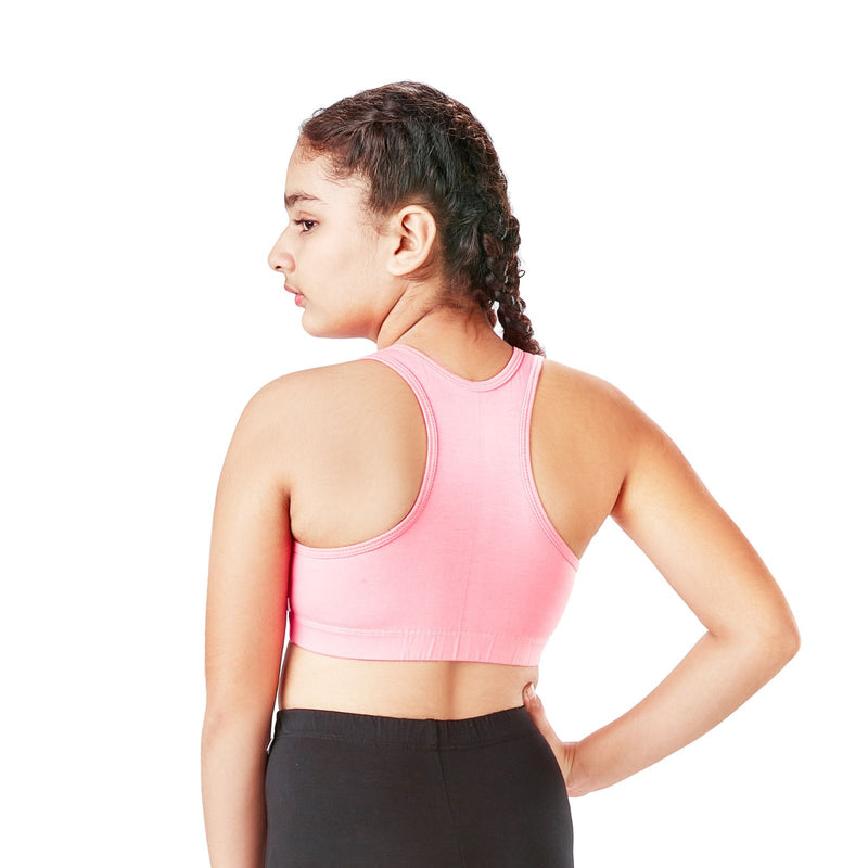 Zebra Crossing Double Layered Sports Bra - Racer Back