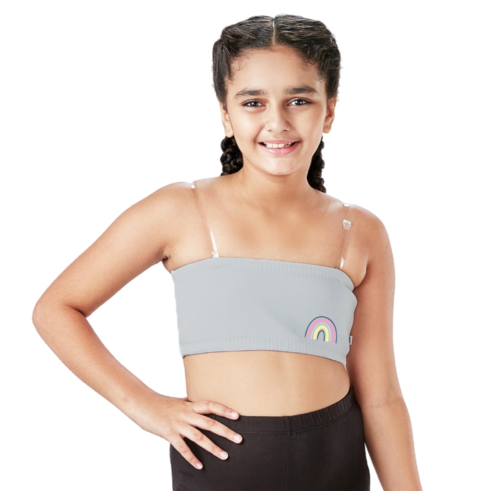 Lightly Padded Tube Bra with Removable Straps - Rainbow – Plan B