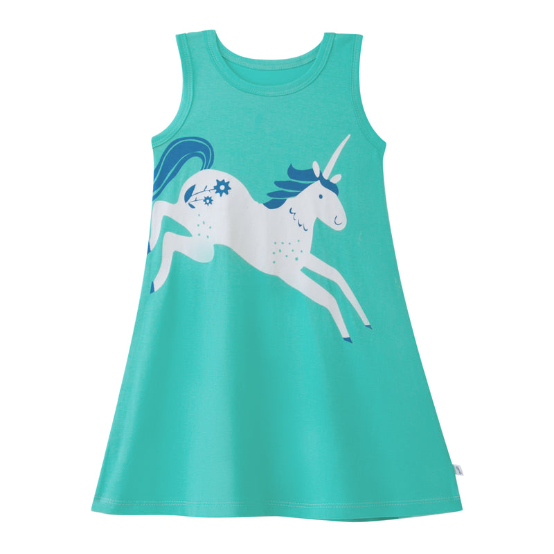 Jumping Unicorn A-Line Dress