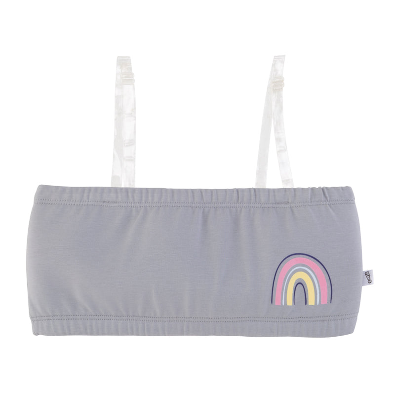 Lightly Padded Tube Bra with Removable Straps  - Rainbow