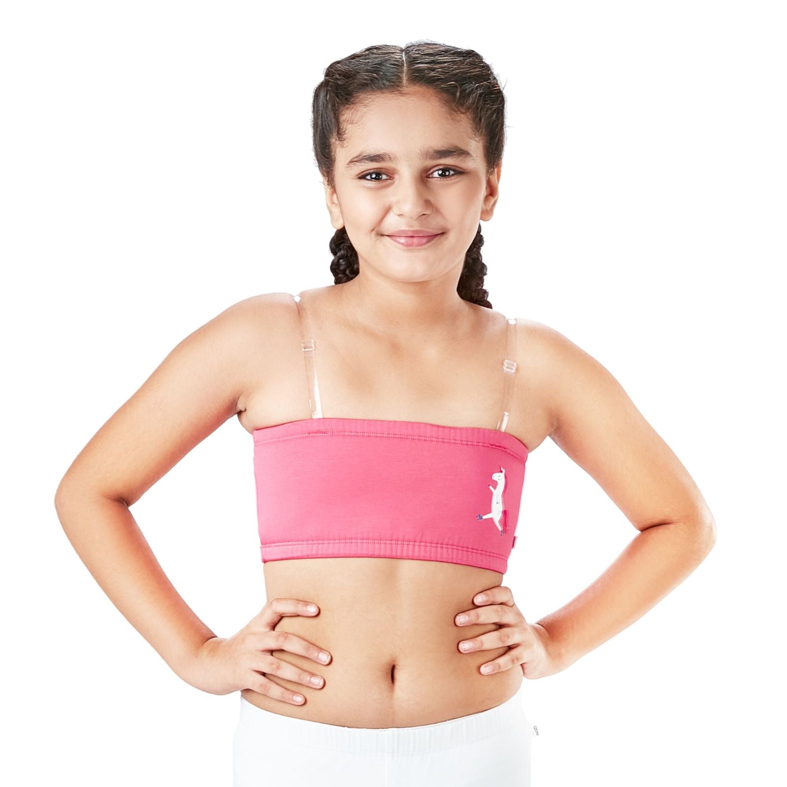 Pink tube bra deals
