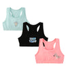 3-Pack Double Layered Sports Bra - Facets