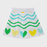 Line of Hearts - Skater Skirt with Inbuilt Shorties