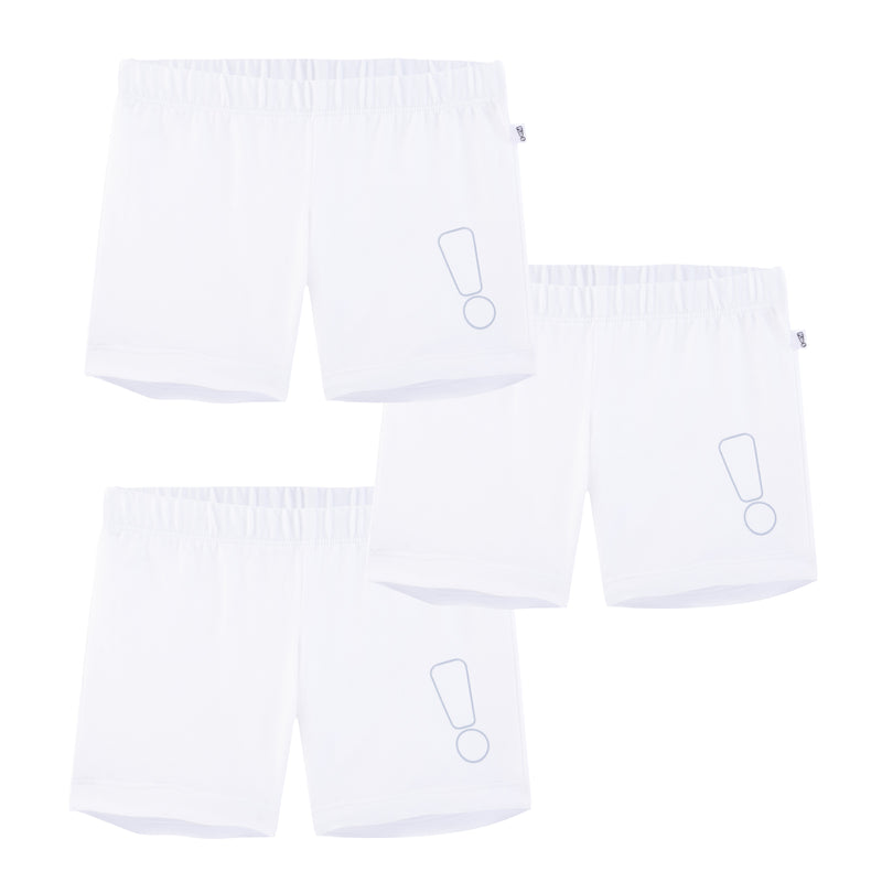 White 3-Pack Girl Shorties