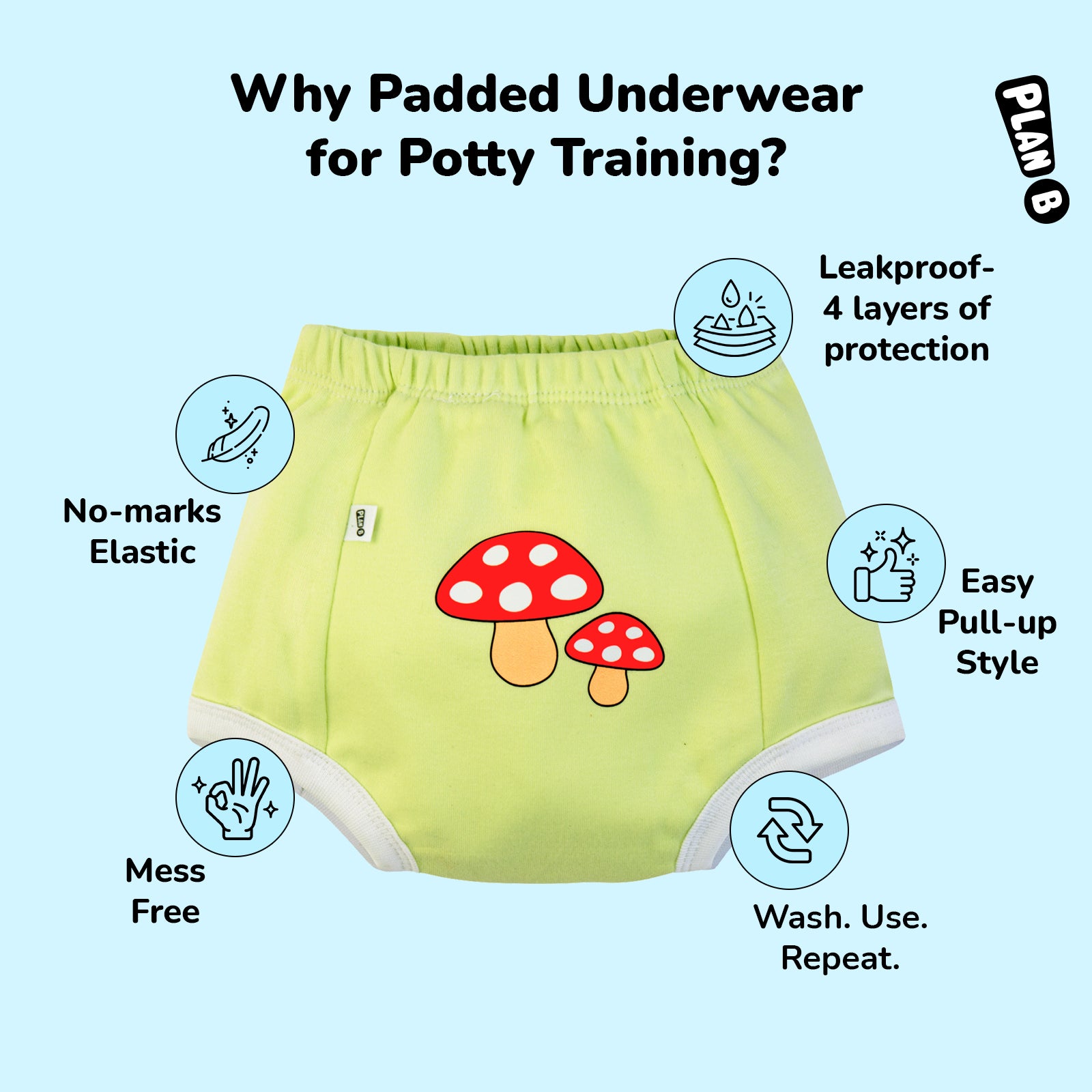Turtle Padded Underwear for Potty Training