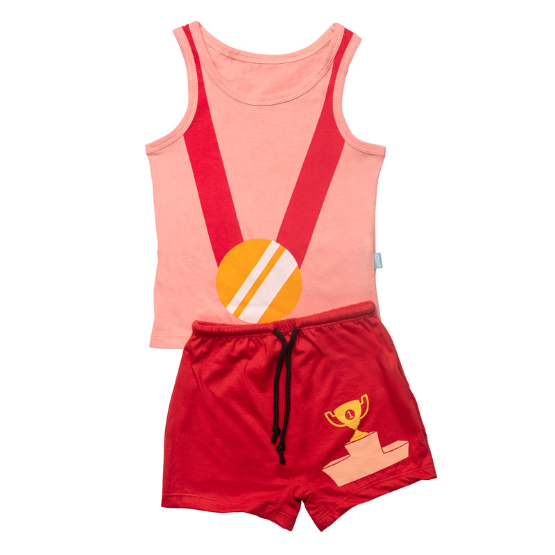 Winner - Girl Vest & Boxer Shorts